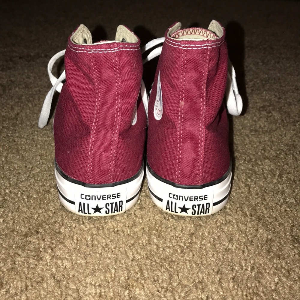 Maroon High Top Converse - Picture 4 of 6